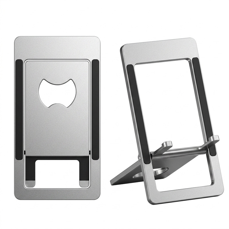 Ulefone Tablet Accessories - ขาตั้งโทรศัพท์และแท็บเล็ตแบบพับได้ขนาดเท่าการ์ด ทำจากอะลูมิเนียมบางเฉียบ 360 องศา พกพาสะดวก ใช้สำหรับไลฟ์สด
