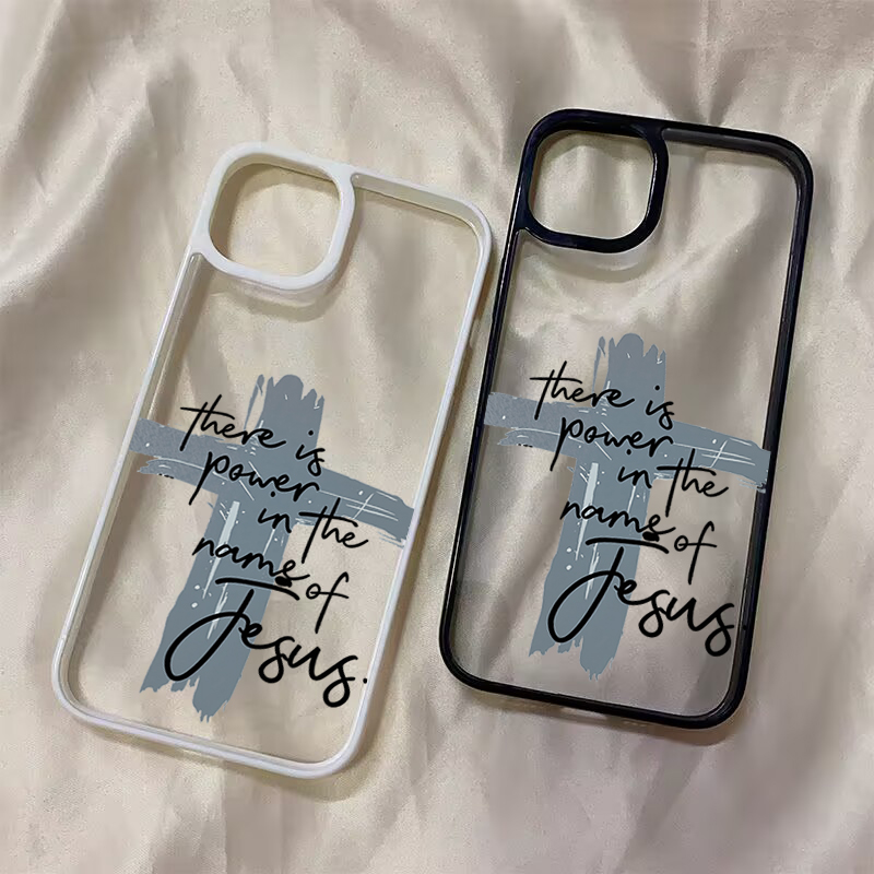 Samsung Galaxy S24 - เคสใสลายไม้กางเขนพระเยซูสำหรับ Samsung Galaxy S23 S24 Plus