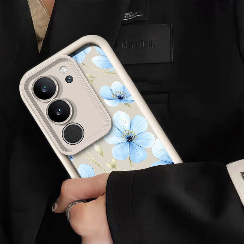 เคสโทรศัพท์ลายดอกไม้สีน้ำสีฟ้า - Vivo X200 บทวิจารณ์และราคา