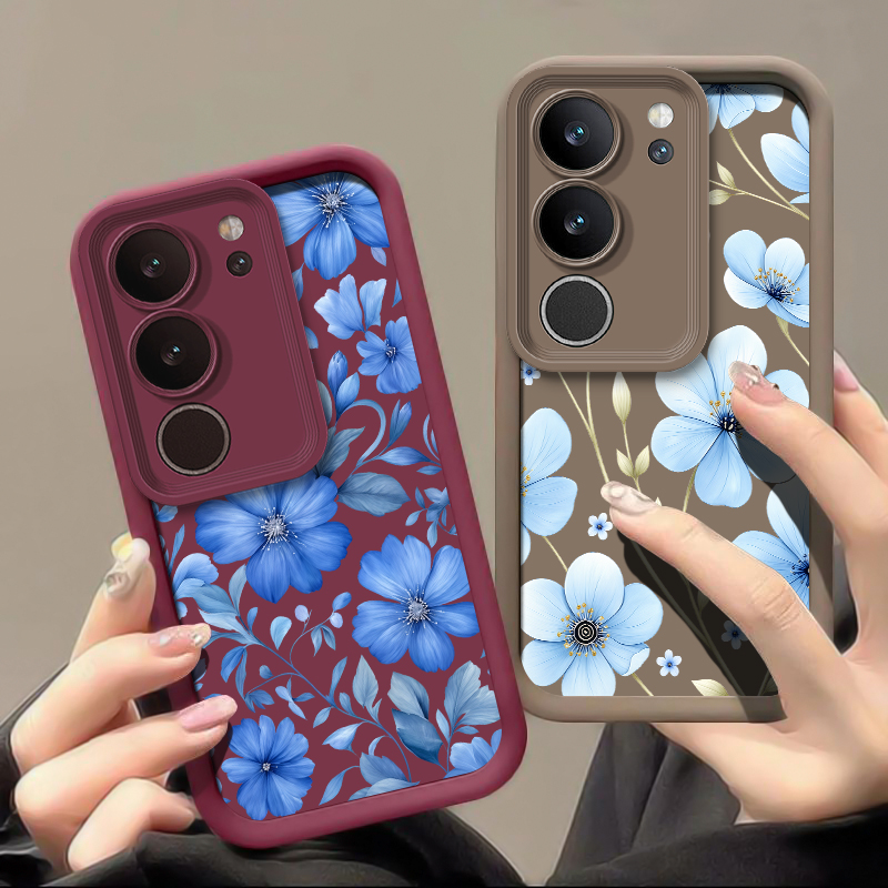 เคสโทรศัพท์ลายดอกไม้สีน้ำสีฟ้า - Vivo X200 บทวิจารณ์และราคา